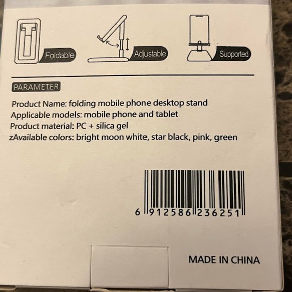 NIB- White Foldable Tablet Mobile Phone Desktop Stand For IPad-Iphone - Picture 12 of 15